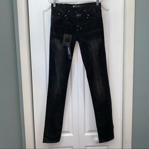 ROCK & REPUBLIC BERLIN skinny BLACK JEANS women’s SIZE 26 denim low rise